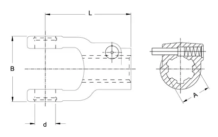 Gaffel AG, 1 1/8"-6, W2300/P300 - Gafflar - 8435194011600 - 2
