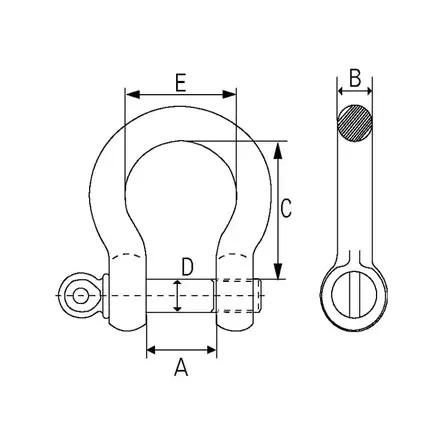 Schackel high-str. 3/8" 1000kg - Fästen - 4250077158470 - 2