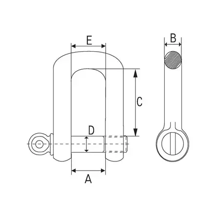 D-schackel med säkerhetssprint 7/16" 150 - Fästen - 4250077177860 - 2
