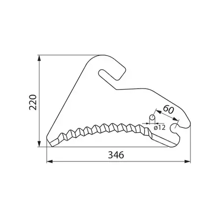 Skärblad för Paalaimen, 246 x 220 x 5 mm, passar Welger - Balpressar - 5700036807240 - 2