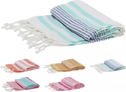 Randig hamam-handduk 90x170 cm - Badrumstillbehör - 8721037423540 - 1