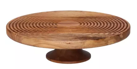 Maku Groove tårtfat akacia 30 cm - Serveringsfat, dukning - 6410416500430 - 1