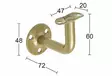 Habo räckeshållare 87 mm lackad - Konsoler och väggskenor - 7317900030420 - 1