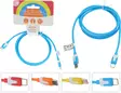 USB-C-kabel färgglad 1 meter - Mobiltelefontillbehör - 8720573730280 - 1