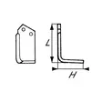 Fräskniv, vänster, 165x75x6 mm, Ø 11,5 mm, för Kuhn - Jordbearbetningstillbehör - RB52106400 - 2