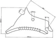 Skäret för plog 420 x 235 x 5 mm - Balpressar - SM45590 - 2