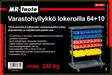 Förvaringshylla med fack 64+10, 2-sidig - Lagerinredning - 6430074697310 - 3