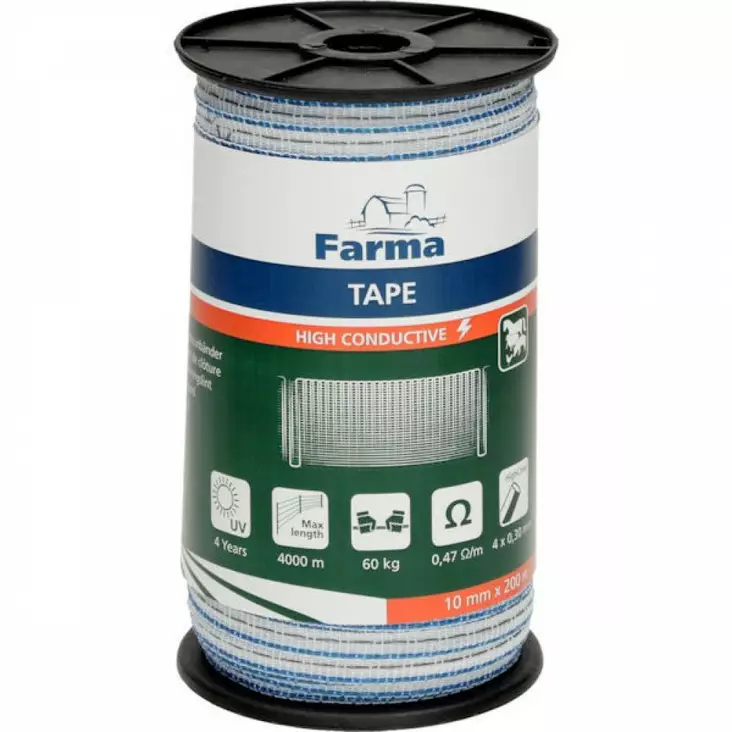 Stängselband Farma HighCond 10 mm 200m - Stängselband och -trådar - 8719607146470 - 2