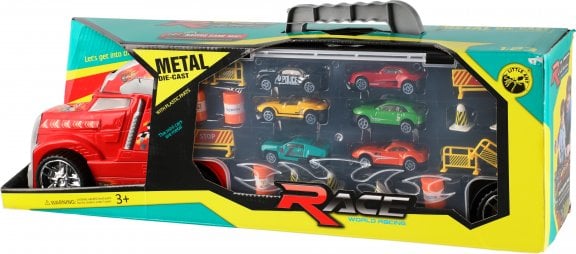 Lastbil för biltransport med die cast småbilar - Inomhusleksaker - 6410413231580 - 1