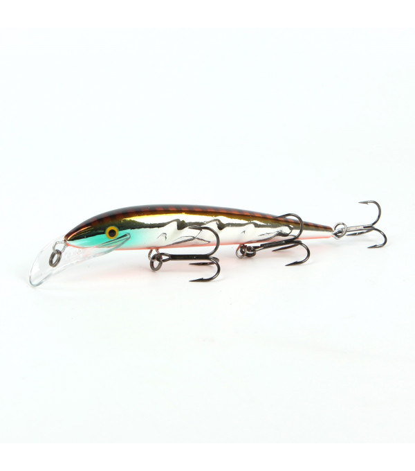 Baron Wobbler 13 cm Brun Rand Chrome - Beten och flugor - 6438212090580 - 1