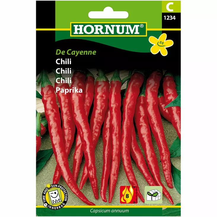 Chili 'De Cayenne' - Frön och sättpotatisar. - 5708787012340 - 1