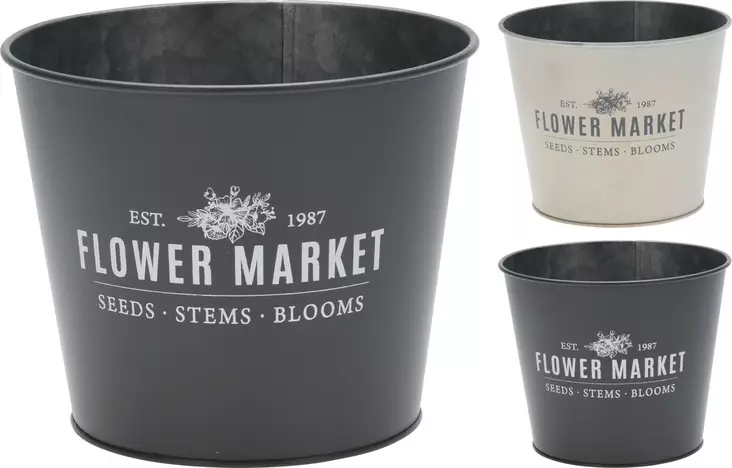 Flower Market metallkruka 17x14 cm - Krukor, vaser, korgar - 8719987890130 - 1