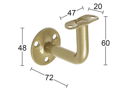 Habo räckeshållare 87 mm lackad - Konsoler och väggskenor - 7317900030420 - 1