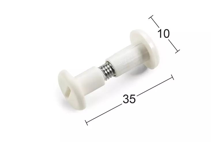 Habo koppling skruv 30/36 plast vit - Skruvar och spikar - 6420614024720 - 1