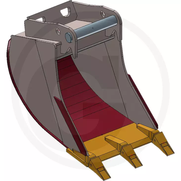 Grävskopa med tänder för 5,5-7,5 t grävmaskiner med MS08-fäste - Skopor och tillbehör - gr00000000420 - 1