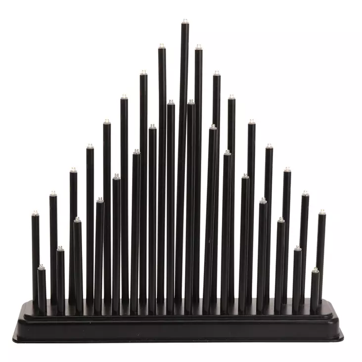 Led-ljusstake 33-delar svart - Stämningsbelysning - 8719202774030 - 1