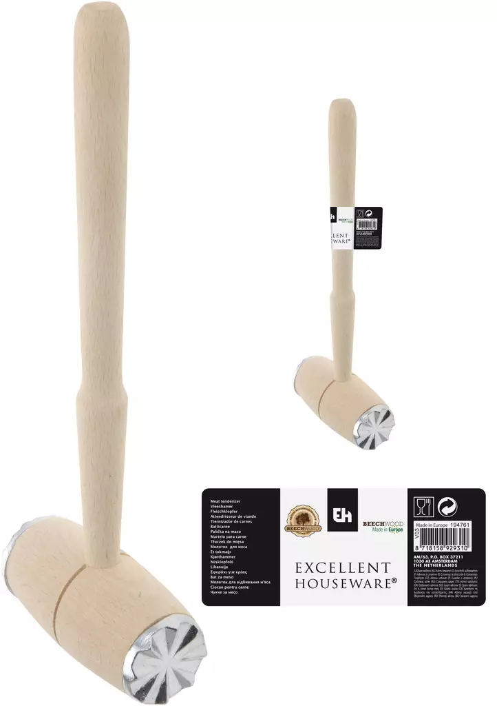 Köttklubba i trä - Slevar, vispar - 8718158929310 - 1