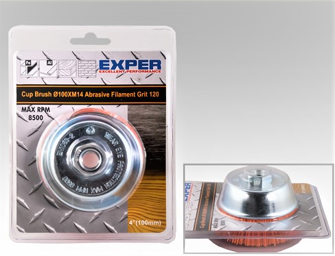 Nylonkoppsborste 75 mm x M14 - Slipmaterial - 6438081003810 - 1