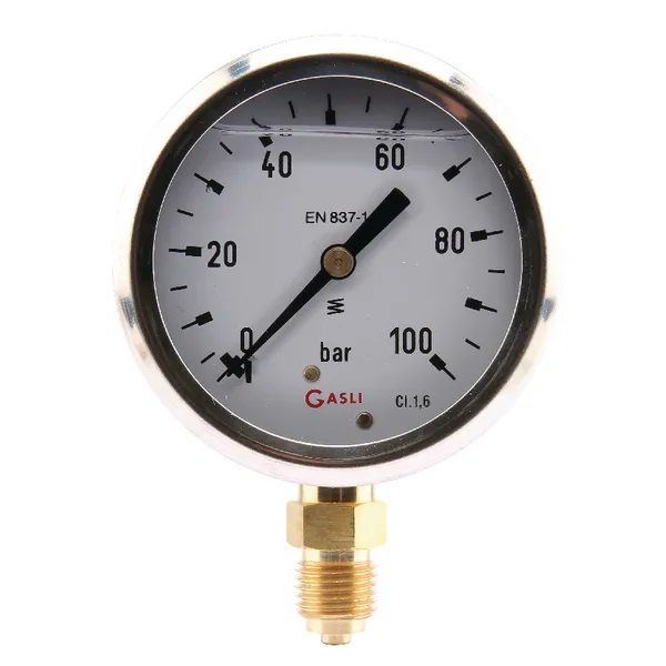 Tryckmätare Ø 63 mm 0-100 bar ¼", bordsmontering - Tryckmätare - 8719593255200 - 1