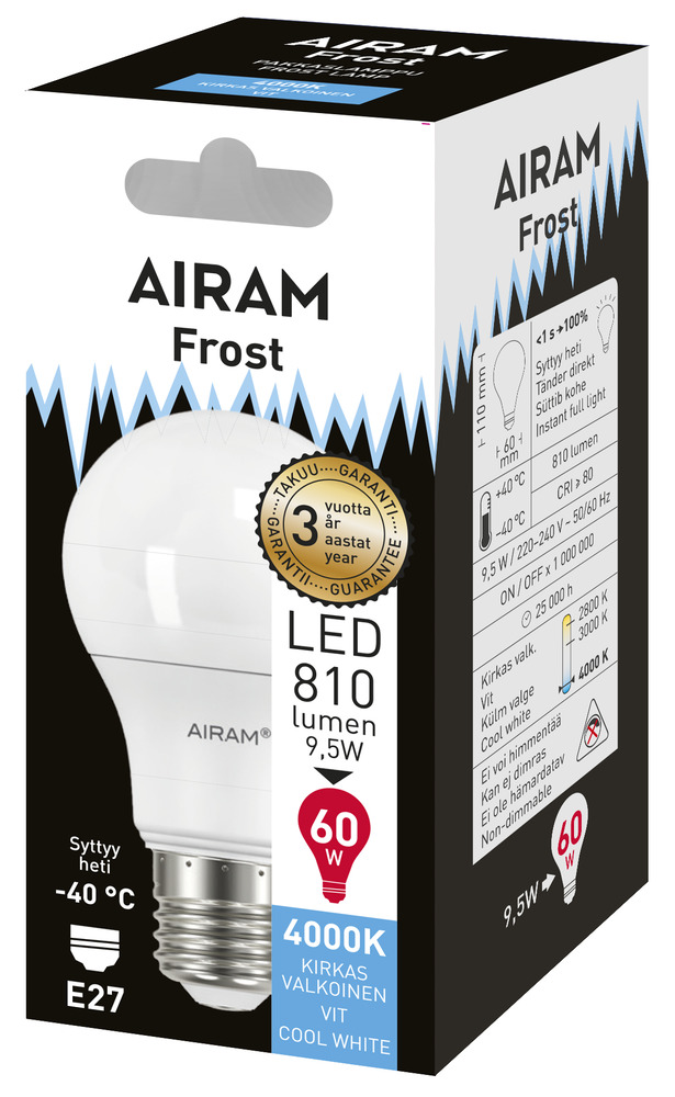 Frostlampa LED A60 9,5W/840 E27 - E27-sockel - 6435200192110 - 1