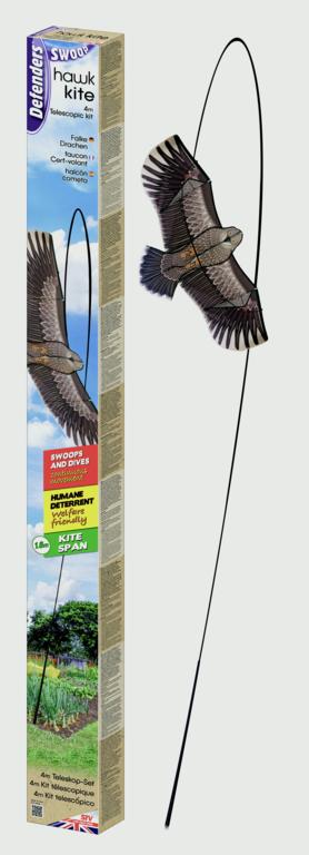 Falkfågelrädare 1,4 m med 4 m handtag - Fågelskydd - 5036200129680 - 1