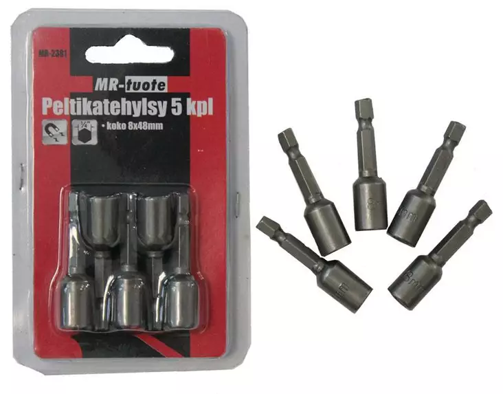 Plåtskruvshylsa 5 st, 8 x 48 mm - Hylsor och satsar - 6430074692100 - 1