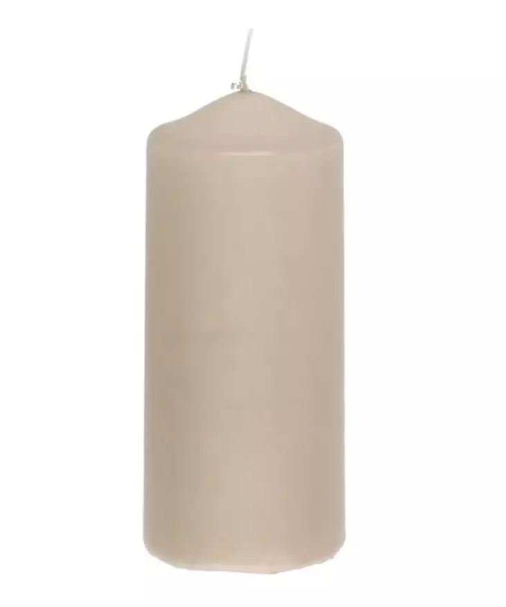 Bordsljus beige 7x15 cm - Ljusstakar - 6410416101170 - 1