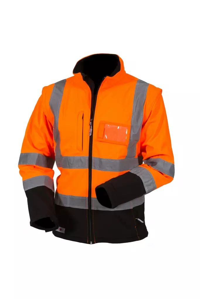 Priha softshell-jacka med avtagbara ärmar orange-svart - Vinterarbetskläder - 6418326413710 - 1