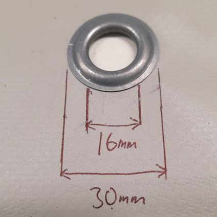 Ögla 16 mm 25 st/förp - Överdrag, presenningar - 8719493903720 - 2
