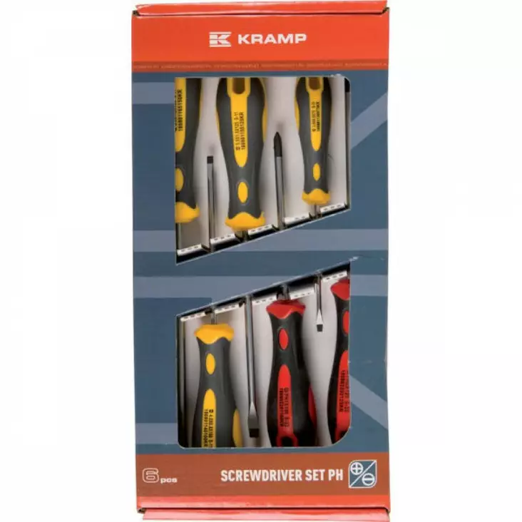 Skruvmejselsats Kramp spår och PH 6-delar - Skruvmejslar och -satser - 8716106939800 - 1