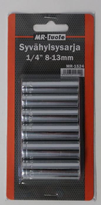 Djupringsnyckelsats 1/4" - Hylsor och satsar - 6430032153100 - 1