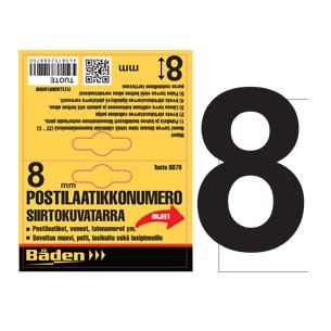 Klisternummer 8 50 mm - Brevlådor och nummer - 6438152088920 - 1