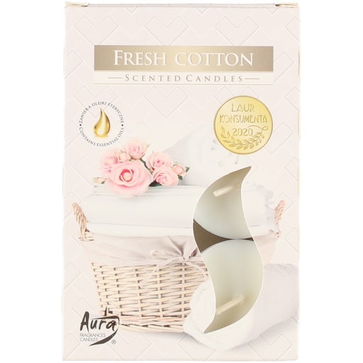 Doftande värmeljus Fresh Cotton - Rumsdofter, luftfräschare - 5906927038490 - 1