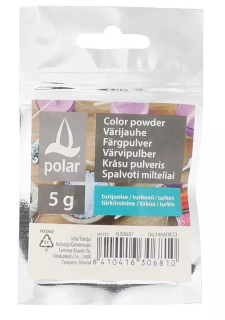 Färgpulver för ljustillverkning 5 g turkos - Hobbyartiklar - 6410416306810 - 1