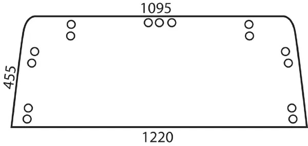 Bakfönster, övre (Ford 83952034) - Hytt och kaross - 3660980006200 - 1