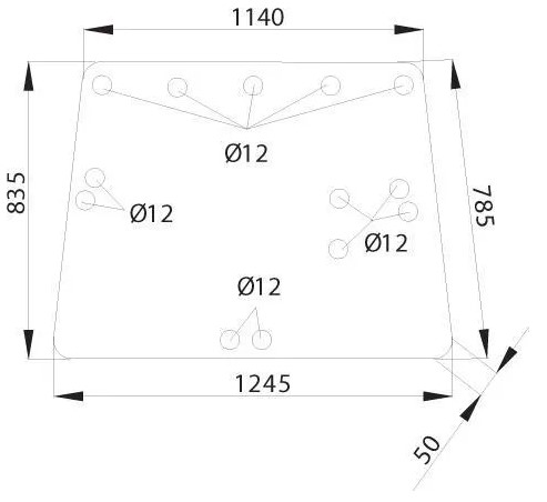 Bakruta, övre (JD L36606) - Hytt och karosseri - 3660980006460 - 1