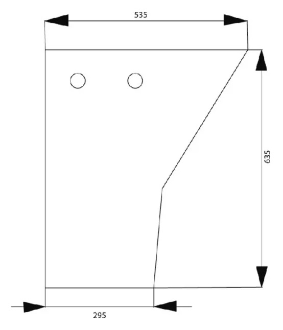 Dörrruta, nedre (Case IH 1989741C1) - Hytt och kaross - 3660980017350 - 1