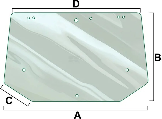 Bakfönster, övre (CNH 82016997) - Hytt och kaross - 5035776855610 - 1