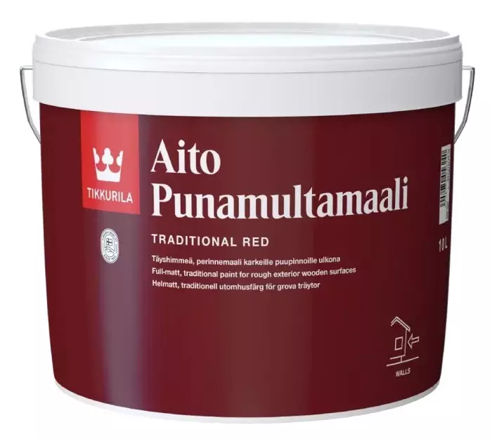 Tikkurila Aito röd slamfärg 10 l - Utomhusfärger - 6408070056240 - 1