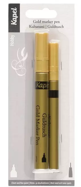 Kapel Hobby Guldfärg tunn + bred - Juldekorationer - 6410411523960 - 1