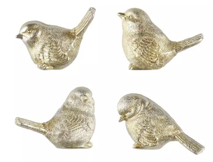 Fågeldekoration guld - Juldekorationer - 6410416487960 - 1