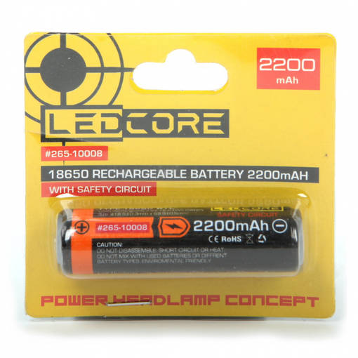 LedCore 2200mAh batteri med överladdningsskydd - Pann- och handlampor - 6438212056760 - 1