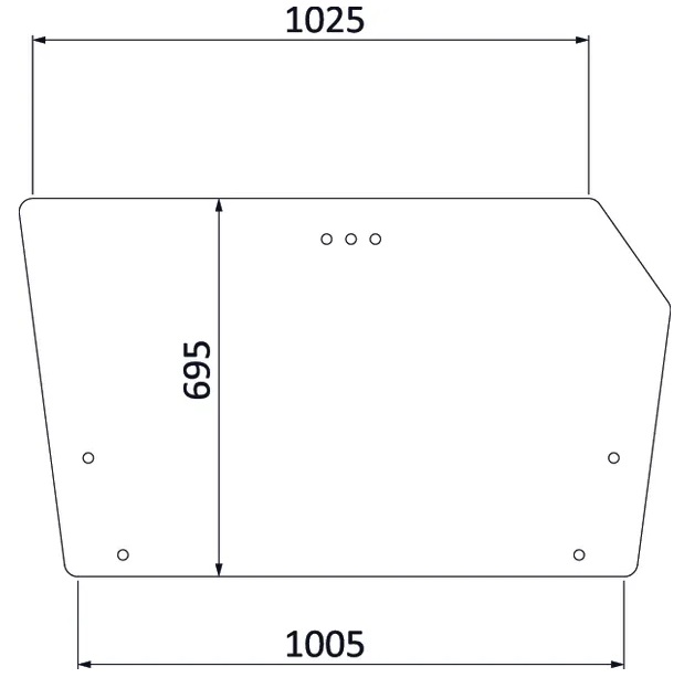 Bakfönster, övre (Deutz-Fahr 04352383) - Hytt och kaross - 8716106434640 - 1