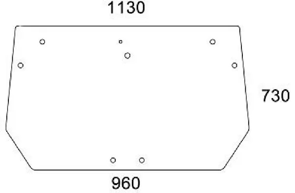 Bakfönster, övre (Deutz-Fahr 00154272010) - Hytt och kaross - 8716106708970 - 1