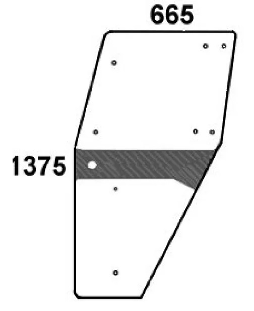 Dörrglas, vänster (DF 04358527) - Hytt och kaross - 8719774669390 - 1