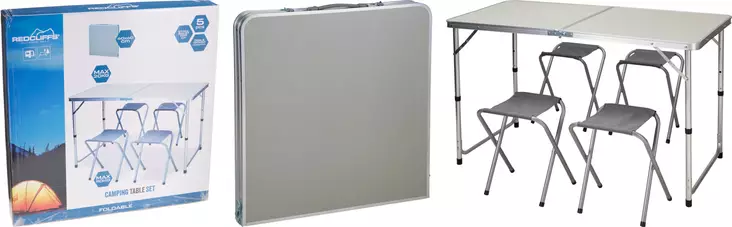 Campingset bord och 4 stolar - Husvagnsprodukter - 8721037933780 - 1