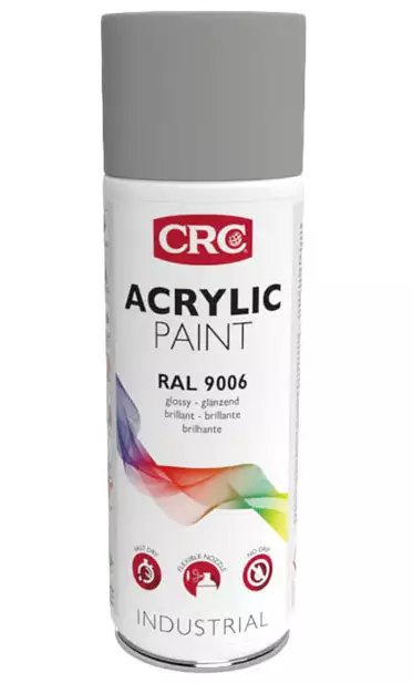 CRC Akrylfärg RAL 9006 Vit Aluminium - Bilkemikalier - 5412386070020 - 1
