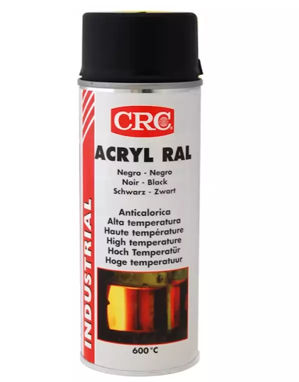 CRC Värmebeständig sprayfärg akryl svart +800C 400ml - Sprayfärger - 5412386006210 - 1