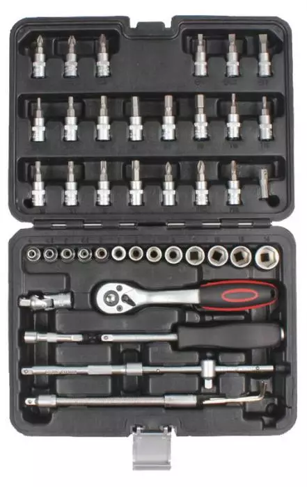 Hylssats 46-delar 1/4" - Hylsor och satsar - 6430013062520 - 1