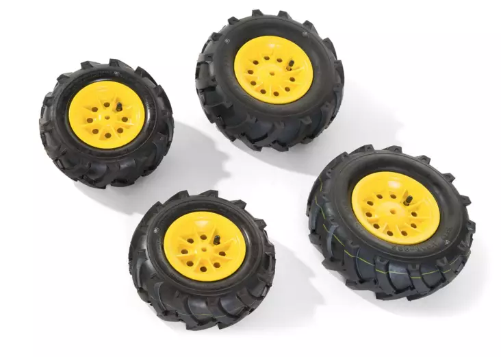 Gul gummihjulssats (P) - Tramptraktorer och trampbilar - 4006485409860 - 1